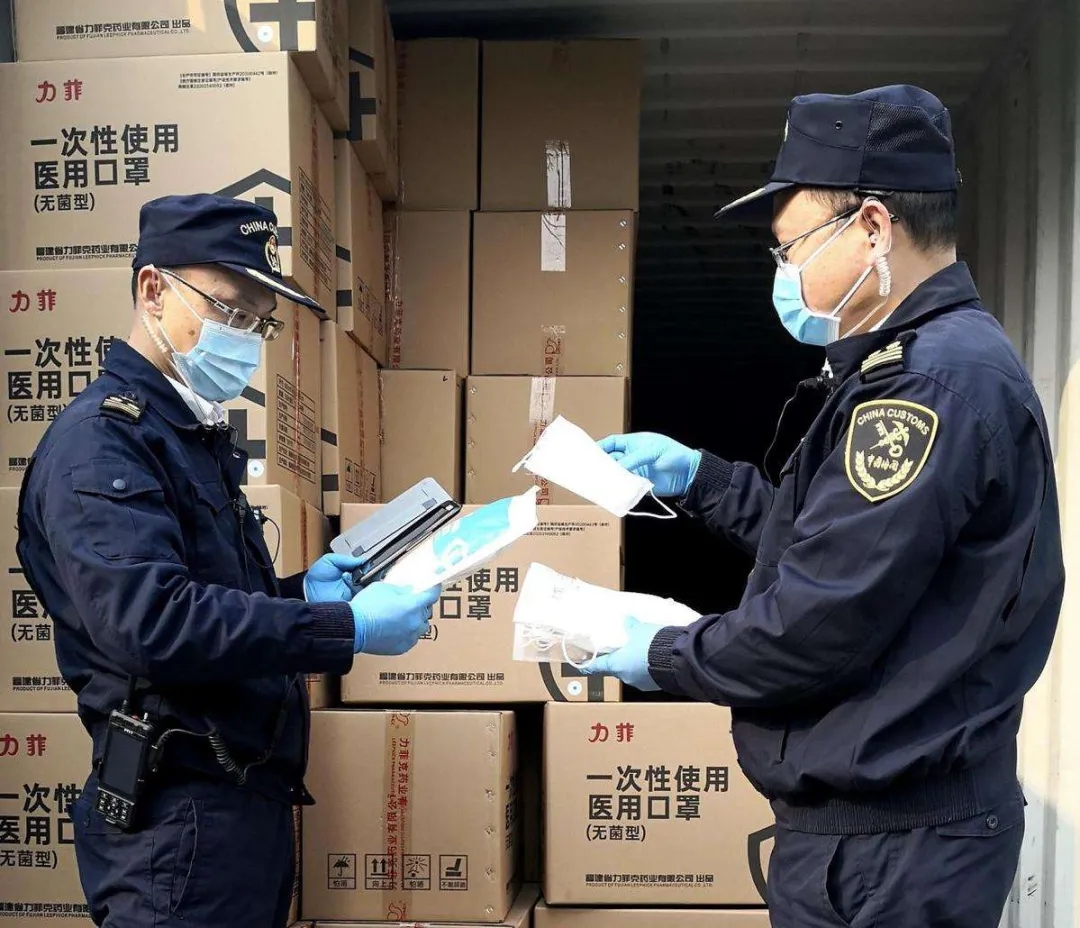 中國海關查處不合格出口防疫物資1120.5萬件